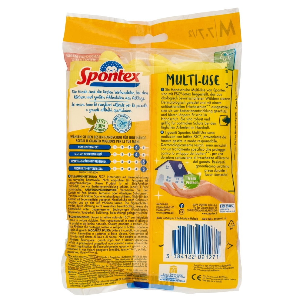 Spontex Guanti Casalinghi Milleusi Taglia M